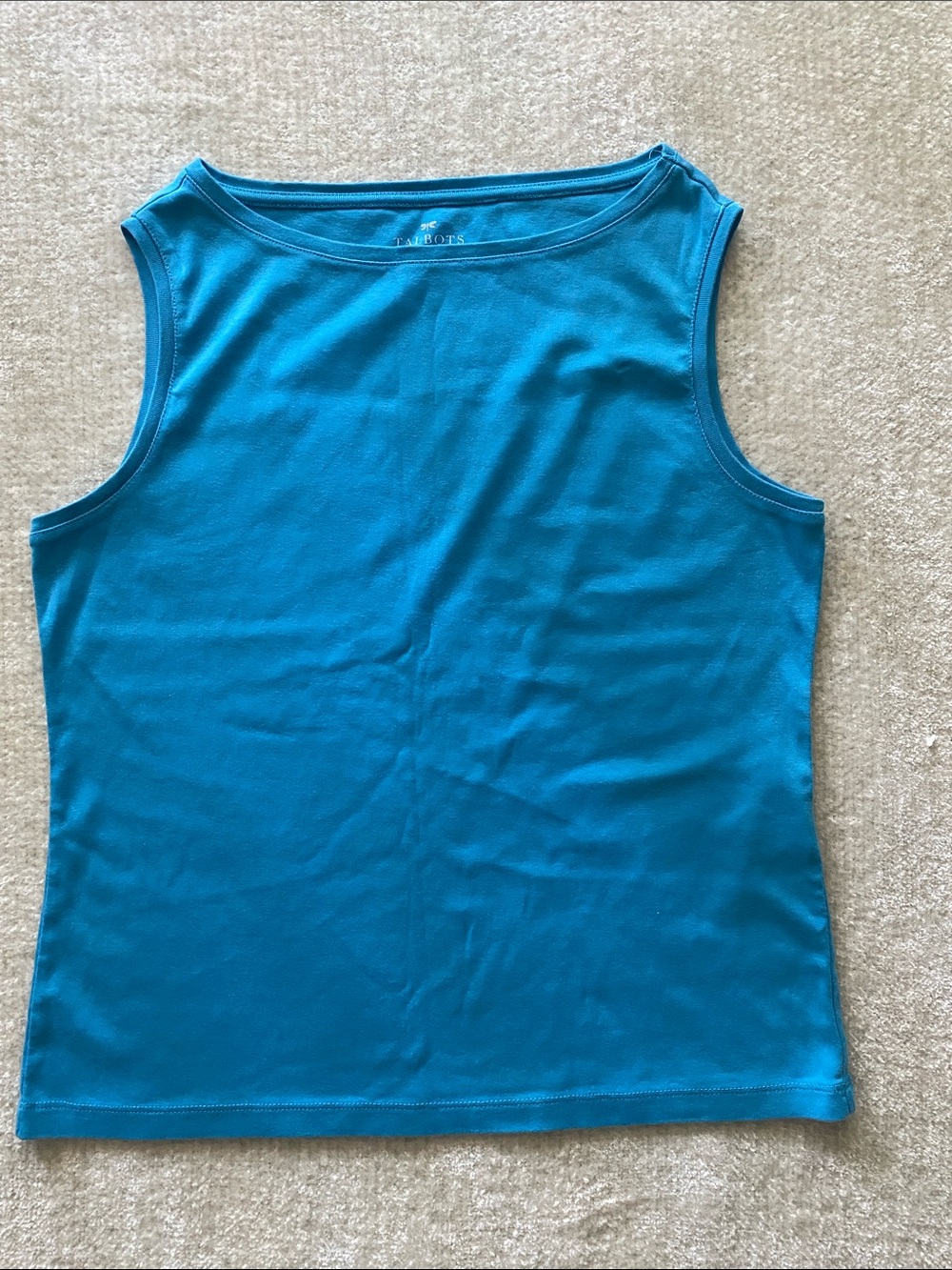 Talbots Women’s Blue Sleeveless 100% Cotton Pima Tank Top Size M